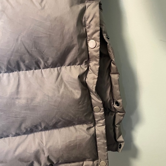 Quince Responsible Down Long Puffer Hooded Jacket in Stone Taupe - Picture 3 of 8